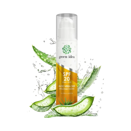 Aloe vera opaľovacie mlieko SPF 20 - 200 ml - Green idea