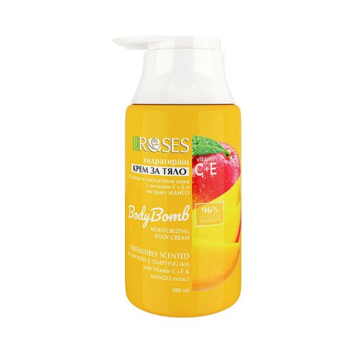 BODY BOMB hydratačný telový krém s vitaminmi C-E s extraktom z manga 300 ml - NATURE OF AGIVA