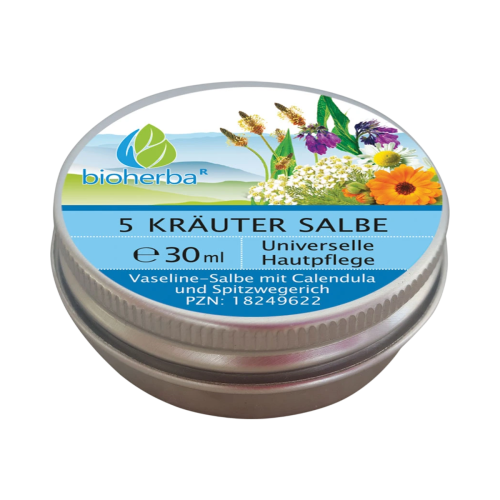 5-bylinná univerzálna masť na pokožku - 30 ml - Bioherba