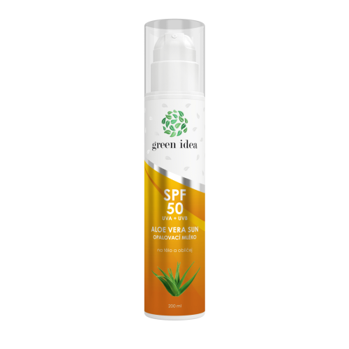 Aloe vera Sun – opaľovacie mlieko SPF 50 – 200 ml – Green idea