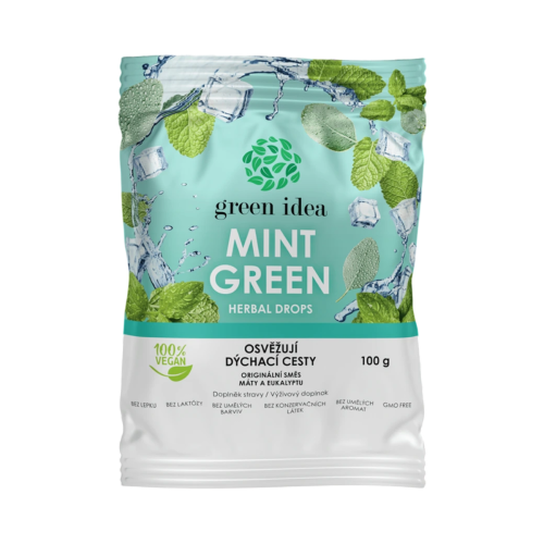 Mint green – bylinné cukríky 100 g – Green idea