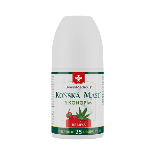 Konská masť s konope hrejivá ROLL-ON - 90 ml - SwissMedicus