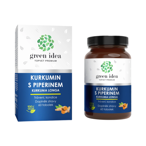 Kurkumin s piperínom - bylinný extrakt - 60 kapsúl - Green idea