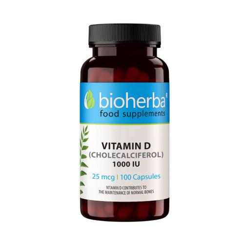 Vitamín D 25 mcg – 100 kapsúl – Bioherba