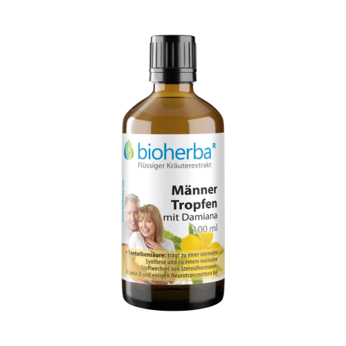 Kvapky pre mužov s damiánou – tinktúra – 100 ml – Bioherba