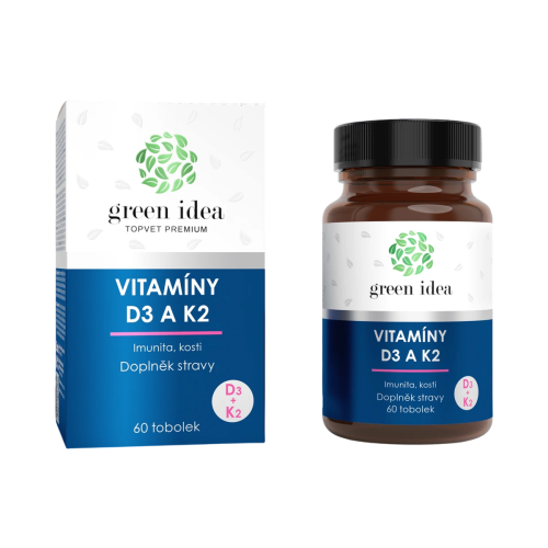VITAMÍNY D3 a K2 - 60 kapsúl - Green idea