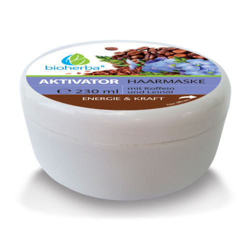 Vlasová maska Aktivátor s kofeínom a ľanovým olejom - 230 ml - Bioherba