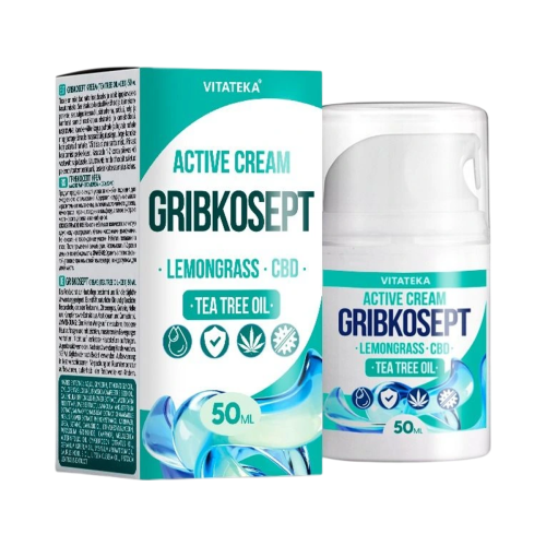 Gribkosept krém s citrónovou trávou, CBD a tea tree olejom - 50 ml - Vitateka