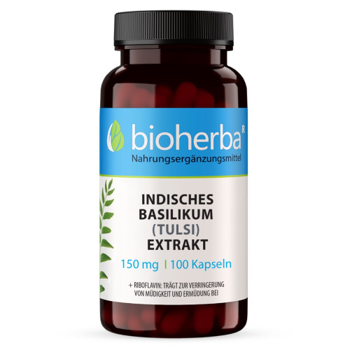 Indická bazalka (tulsi) extrakt 150 mg – 100 kapsúl – Bioherba