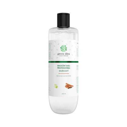 Škoricový masážny olej 500 ml – Green idea