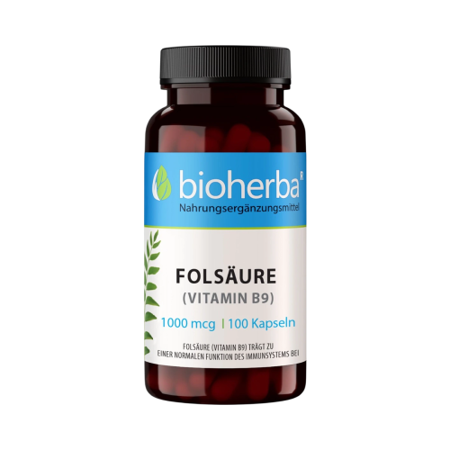 Kyselina listová (vitamín B9) 1000 mcg – 100 kapsúl – Bioherba