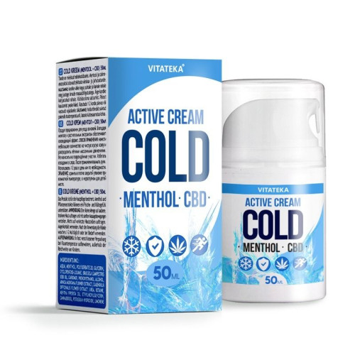 Upokojujúci chladivý krém s mentolom a CBD – 50 ml – Vitateka
