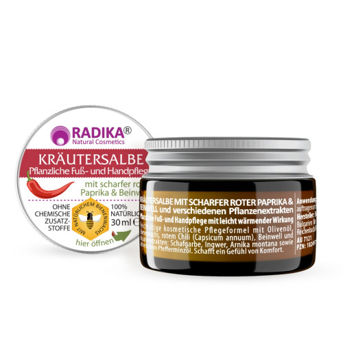 Bylinná masť s červenou paprikou a kostihojom - 30 ml - Bioherba Bylinná masť s červenou paprikou a kostihojom - 30 ml - Bioherba