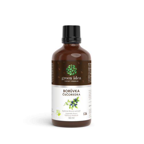 Čučoriedka – tinktúra – kvapky 50 ml – Green idea