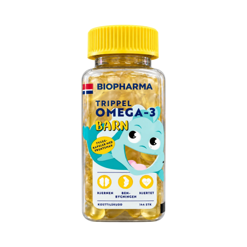 OMEGA 3 – rybí olej - detské žuvacie kapsule - Biopharma - 144 kapsúl