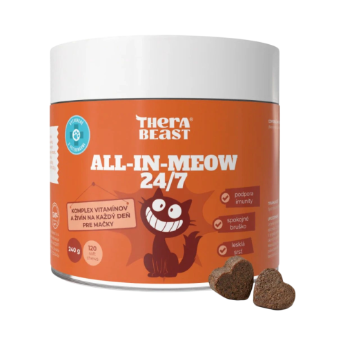 All-in-meow 24/7 – komplex vitamínov a živín pre mačky – 120 ks – Therabeast