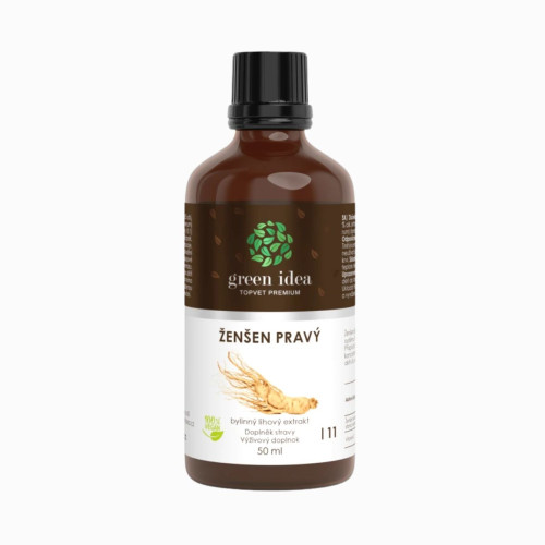 Ženšen tinktúra – kvapky 50 ml – Green idea