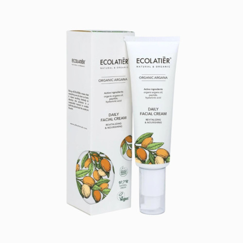 Denný pleťový krém revitalizačný a výživujúci Organic Argana - 50ml - Ecolatier